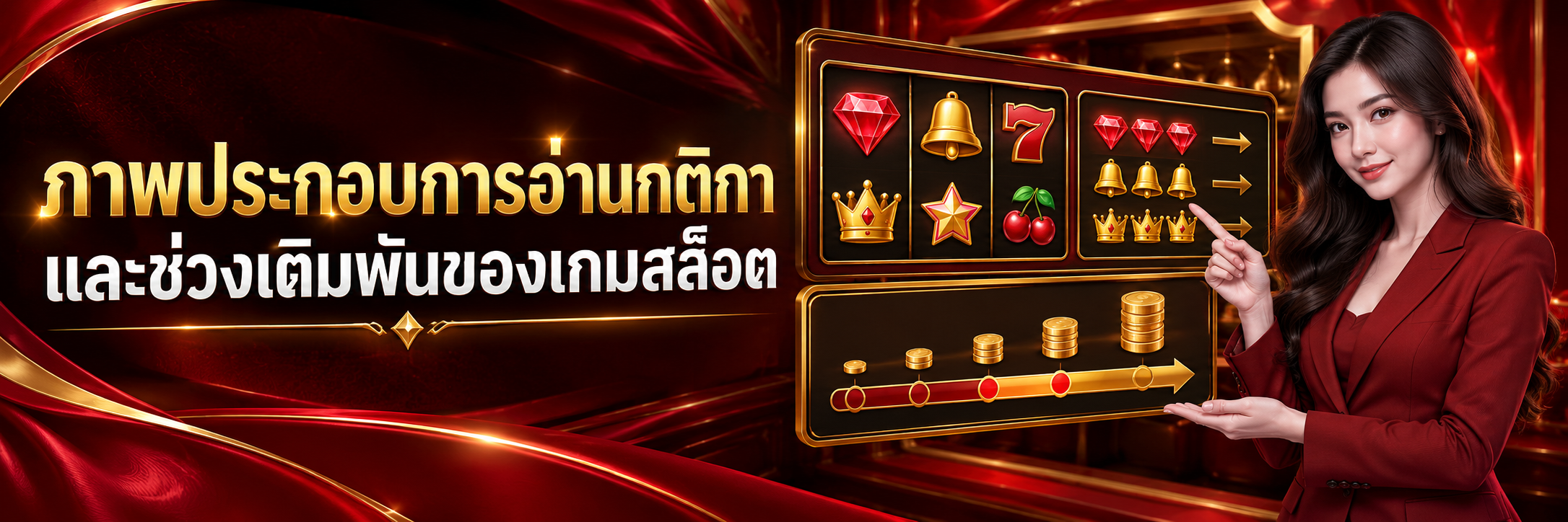 ภาพประกอบการอ่านกติกาและช่วงเดิมพันของเกมสล็อต